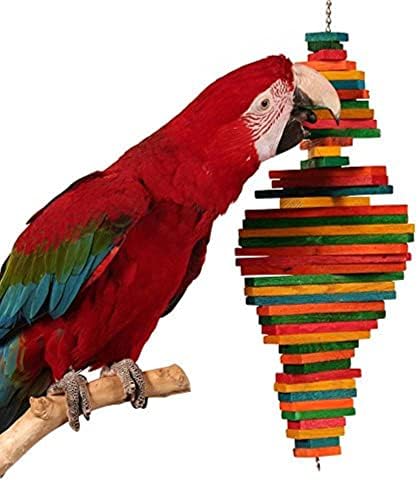 צעצוע ציפורי עץ קוקוט גן חיות קוקוט | צעצוע פעילות עץ קשה תלוי בינוני |